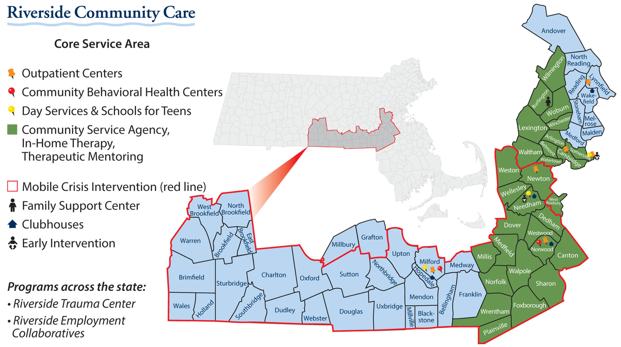 Riverside Community Care Core Service Areas